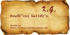Kovácsi Gellén névjegykártya